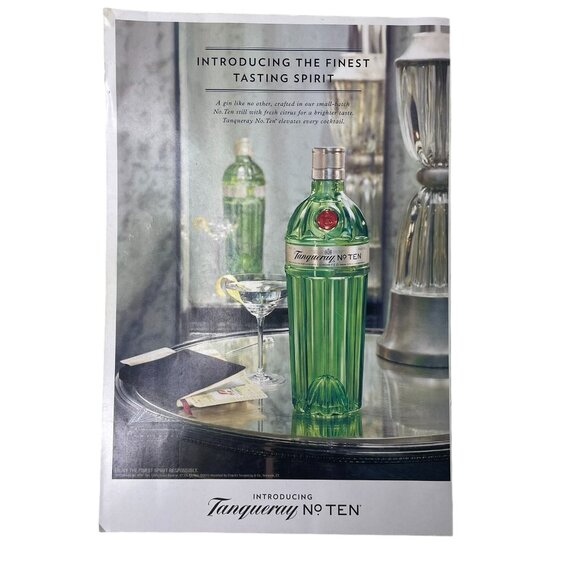 2015 Tanqueray No Ten Gin Ad Print Full Page Original u Original - Picture 1 of 7
